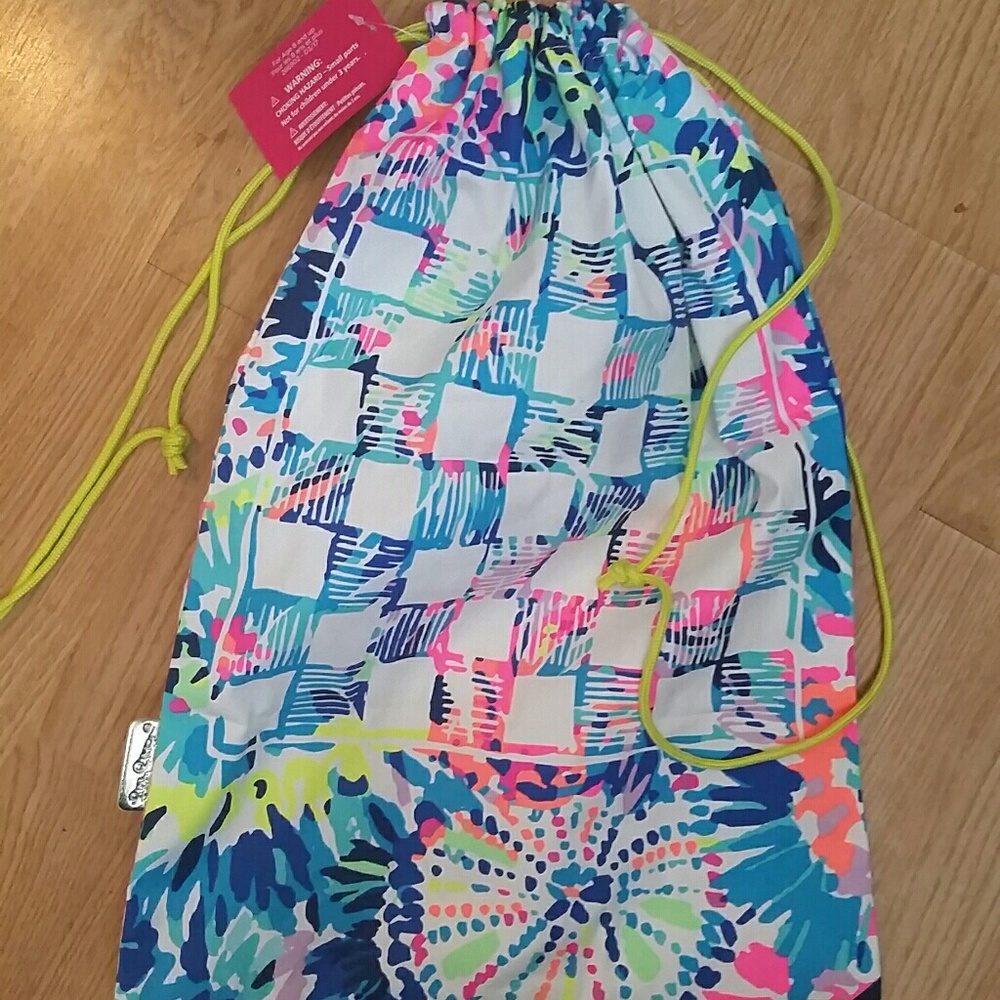 Lilly pulitzer beach game bag.